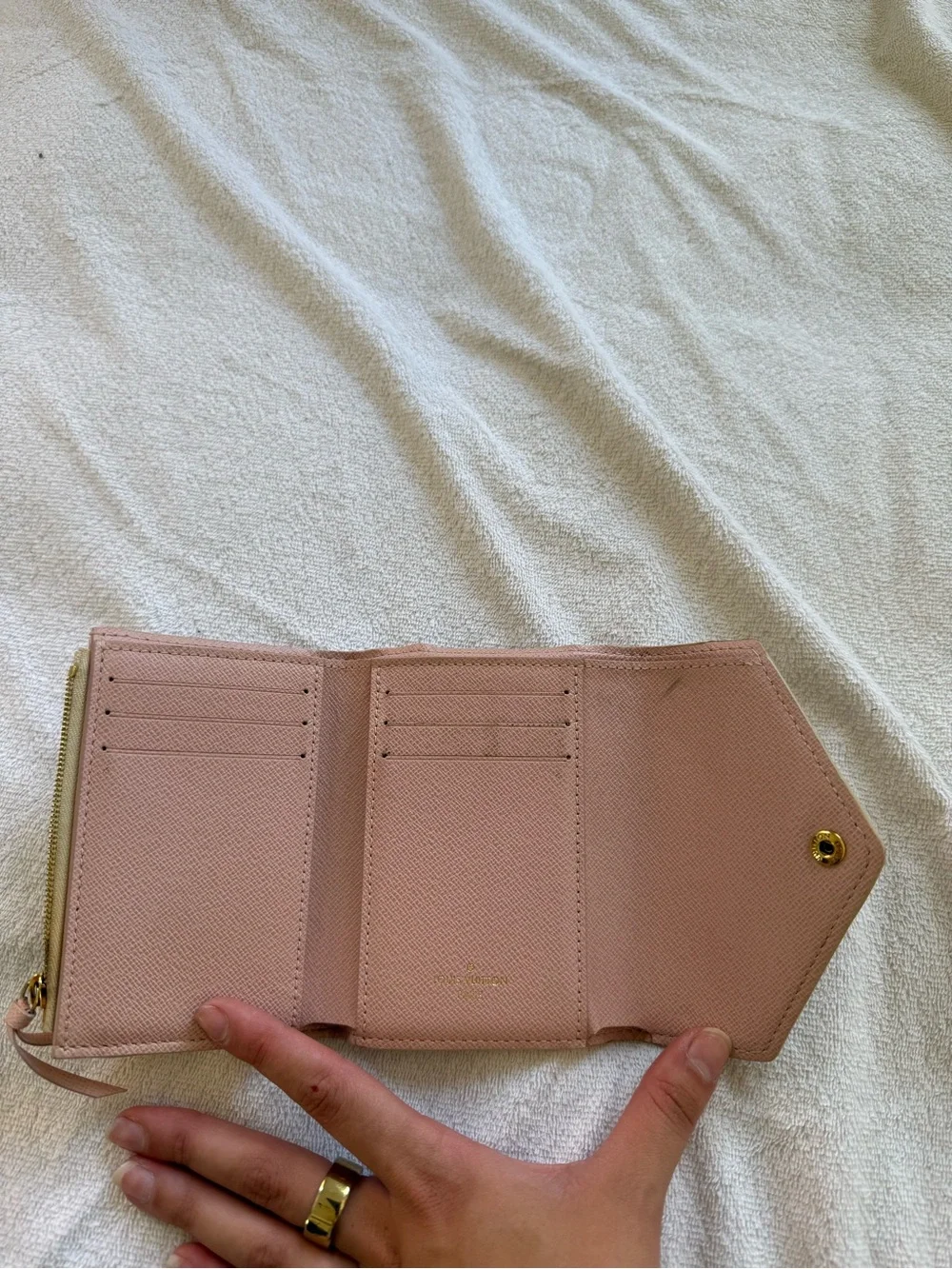 Louis Vuitton Damier Azur Checkered Beige and Brown Wallet